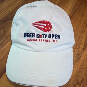 Hit Beer City Open Grand Rapids MI Pickleball Hat Mens OSFM White Mesh Sport Cap